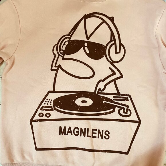 Magnlens Graphic Oversized Fleece Sweatshirt XS - Picture 2 of 6